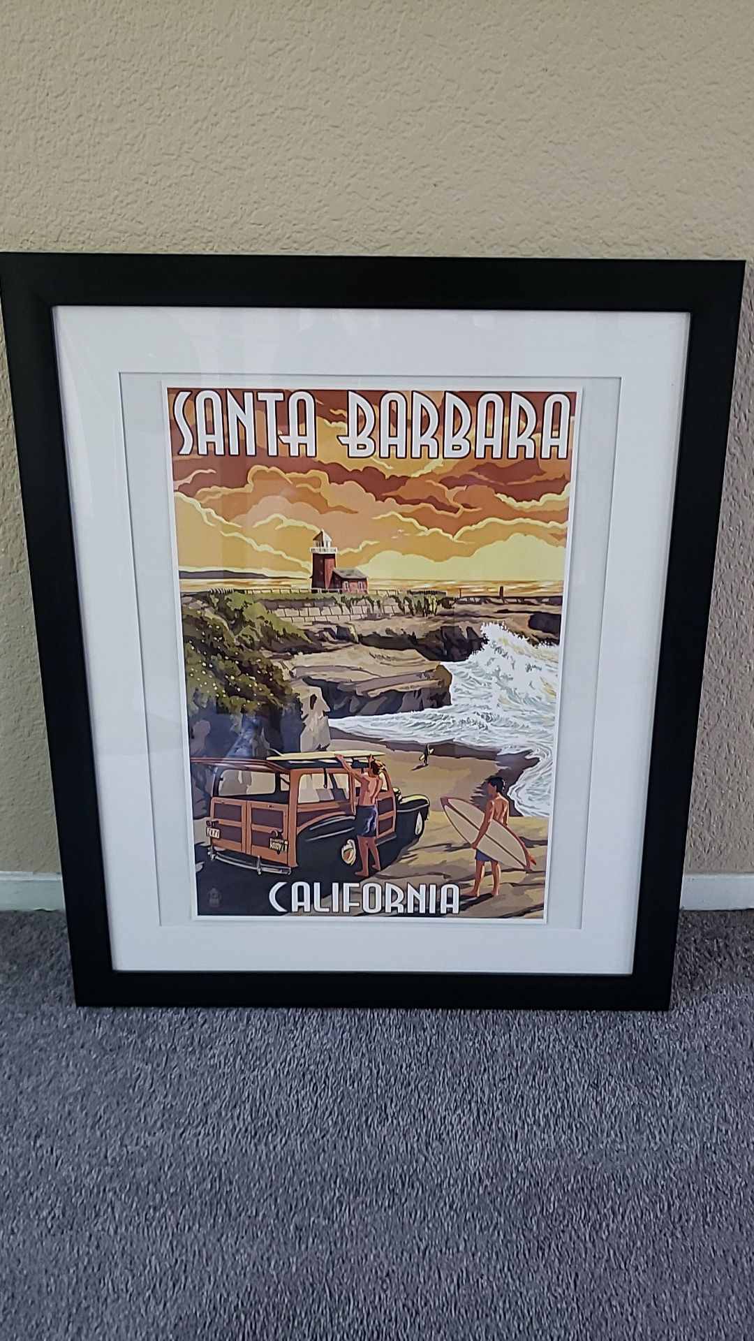 Santa Barbara picture with frame