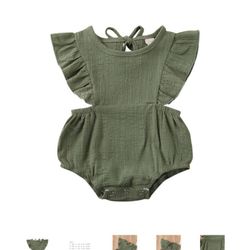 Huakaishijie Toddler Baby Girls Ruffle Romper Jumpsuit Bodysuit Summer Outfit

