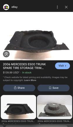 trunk liner 03 Mercedes E-class trunk spare liner