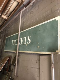 Original Cleveland Indians Baseball Stadium sign Ticket