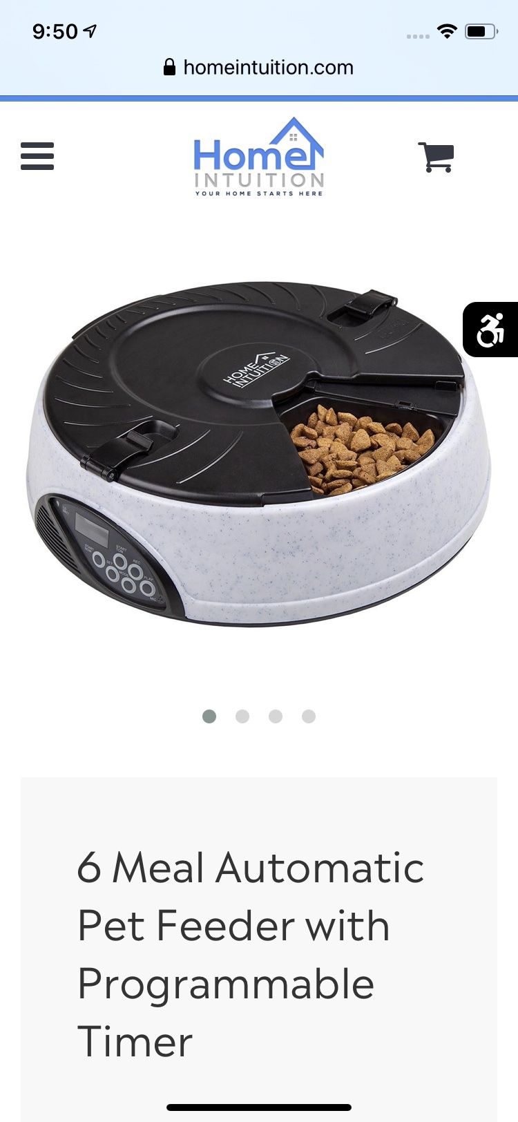 6 trey automatic pet feeder with programmer Clock and timer