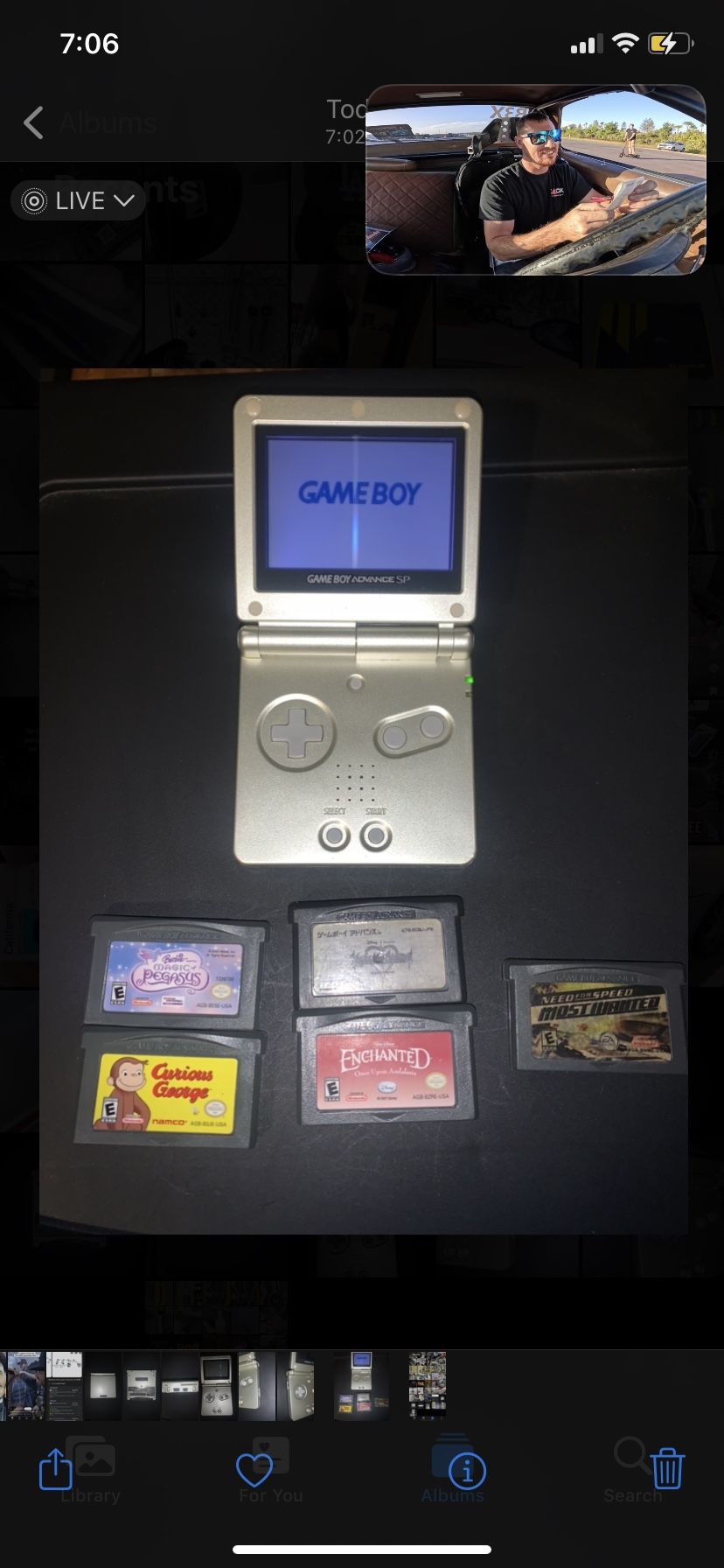 Nintendo Game Boy Advance SP Console Grey ( 5 Games)