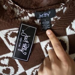 Brown Off The Shoulder Sweater 