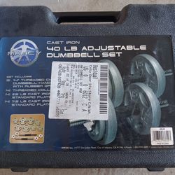 Marcy CAST IRON 40lb Adjustable Dumbell Set.