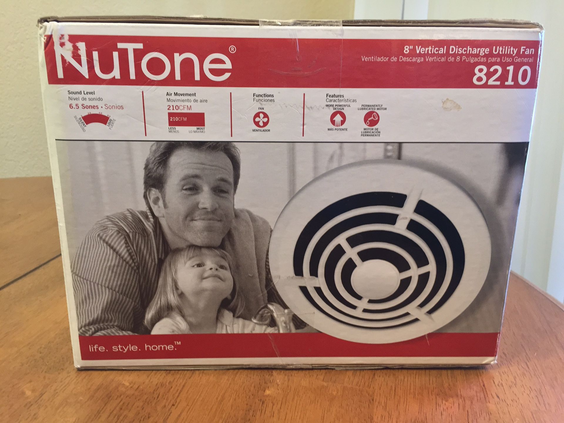 NuTone 8” Vertical Discharge Utility Fan 8210