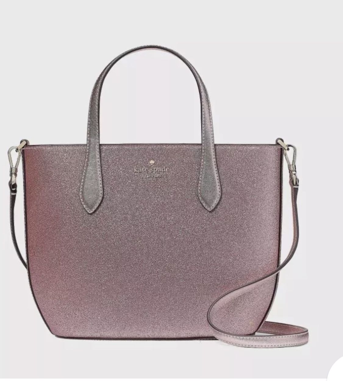 Kate Spade Glimmer Large Shoulder Bag Mitten Pink Glitter