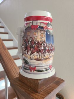 Collectible Budweiser Holiday Stein 2001