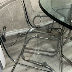 IKEA TOBIAS Chair, clear/chrome plated