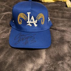 Los Angeles Rams Hat Signed By Cam Akers