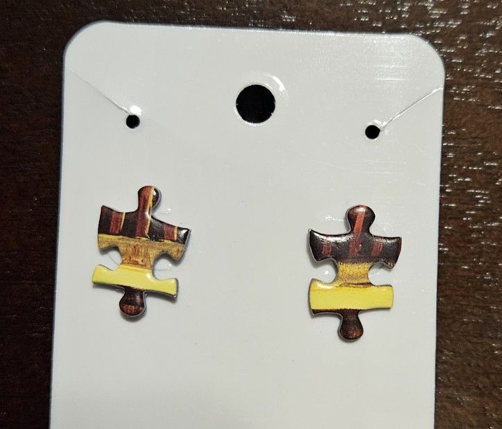 Puzzle Earrings - Handmade