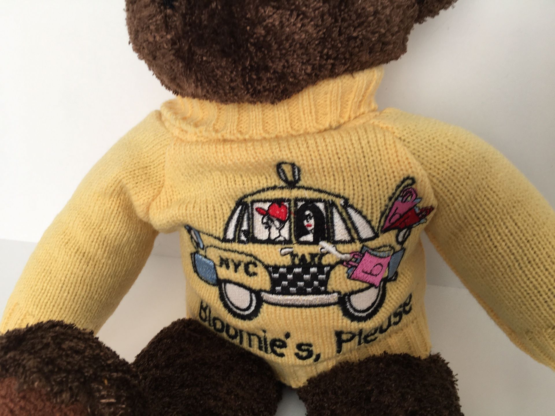 RARE Bestever “Bloomie’s Please” Bloomingdales NYC Taxi Brown Teddy Bear
