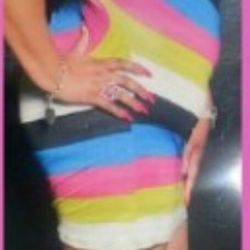 MULTICOLORED PARTY DRESS 2XL