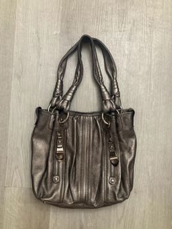B makowsky silver shoulder bag