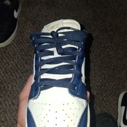 Nike Dunks Low Vintage Navy Blue And White