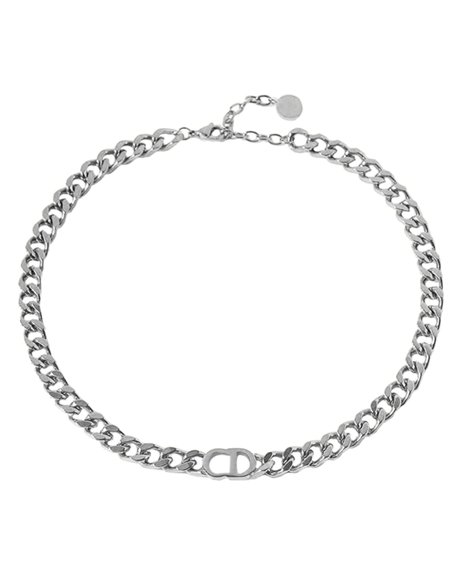 Silver Dior Choker Necklace