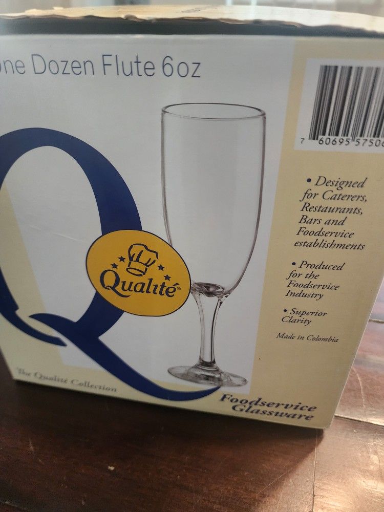Flute Champagne Mimosa Glasses Restaurant 1 Dozen 6oz