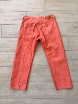Levis 501 Men’s Measures 36 x 27 Shrink to Fit Orange Coral Raw Button-Fly Jeans West Las Vegas See My Listings Summerlin After Laundered One Time Mea