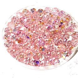 Vintage Pink AB Crystal Beads 10mm
