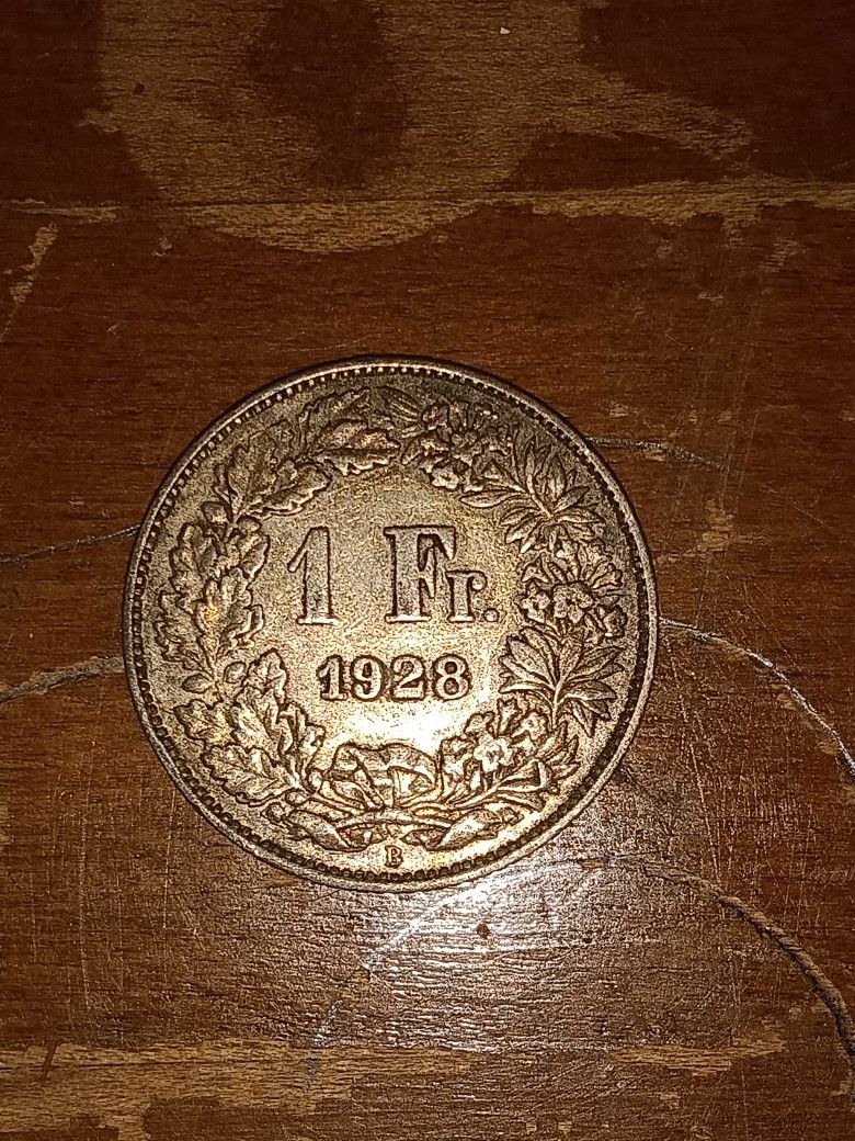 1 Frank 1928 - 83.5 % Silver