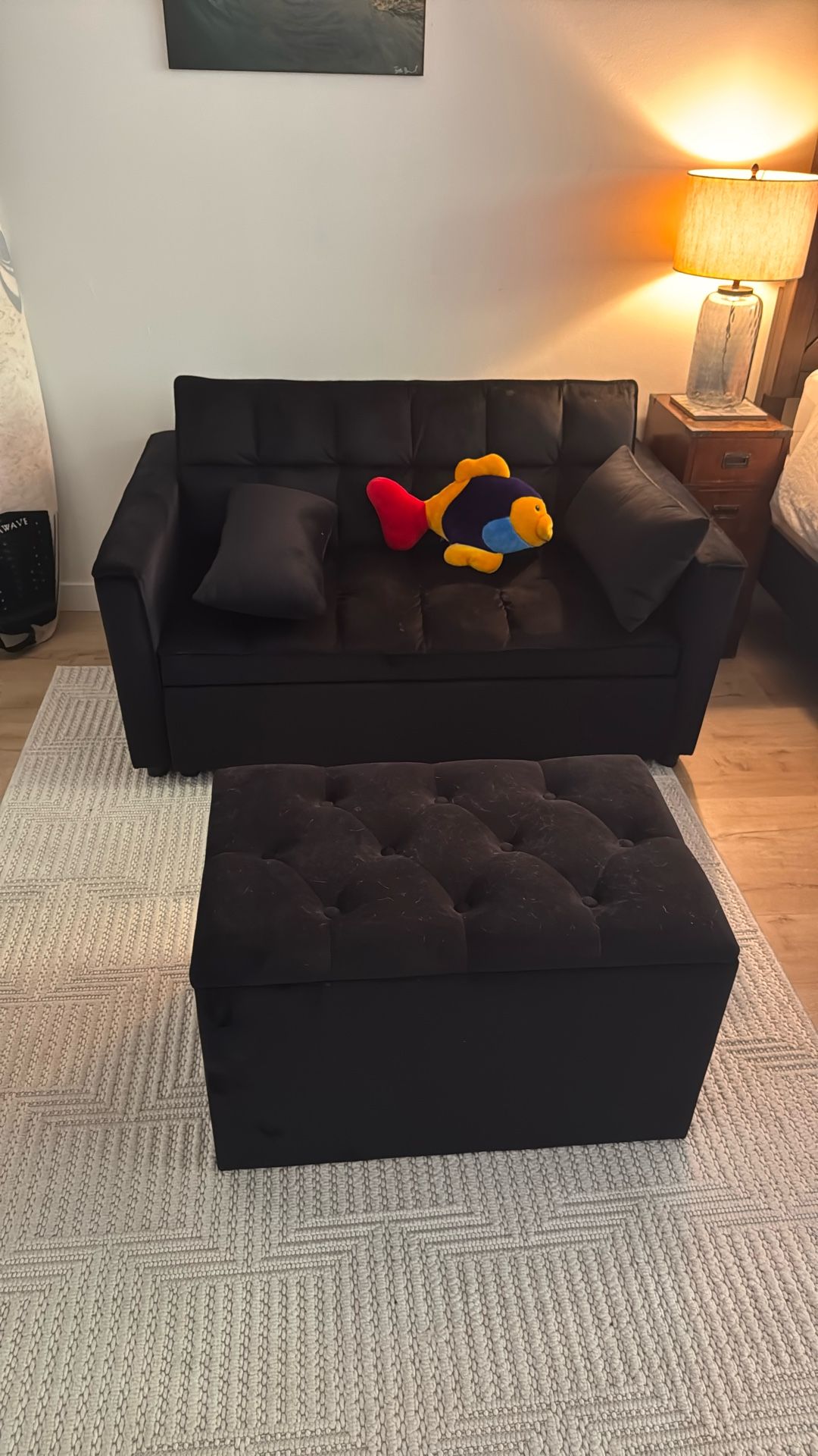 Velvet Soft Pullout Sofa Loveseat Sofabed