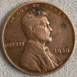 1930 Lincoln, Wheat Penny, No Mint Mark