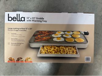 Bella Griddle 12x22 with warming tray unopened box