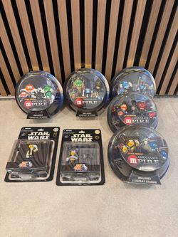 Star Wars Chocolate M-Pire M&M Collectible Figures Lot - Sealed Packages + Star Tours