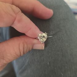 New Heart 3.05 Ct VS1 ❤️ White Moissanite Diamond Solitaire Silver Size 7