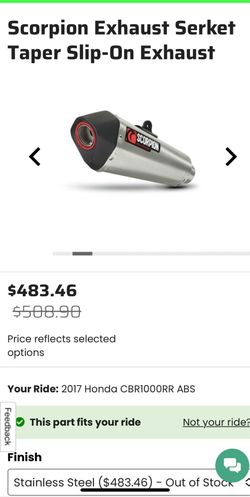 Scorpion Serket Taper Slip-On Exhaust Honda CBR1000RR Fireblade 2017-2023  May fit models 2024-2026