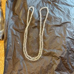 Clear/light Pink Tint Crystal Necklace 