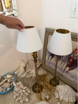 Crystal hand lamps set of 2