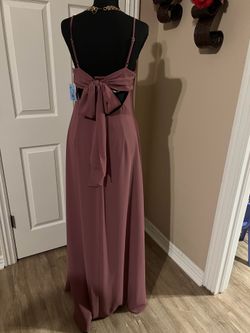 Mauve pink bridesmaid dress