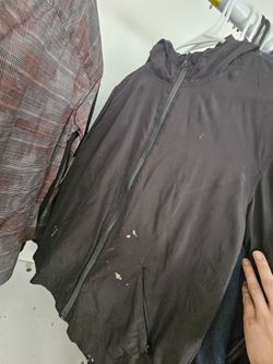 Mens Black Windbreaker Size Medium