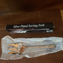 Silver Plated Serving Fork