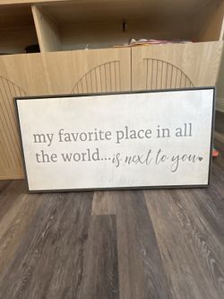 37” Large Framed Farmhouse Love Quote Wall Decor