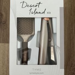 TYME Desert Island Kit Pro Iron & Paddle Brush (Rose Gold) 