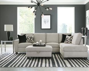 STATIONARY SECTIONAL SOFA W/O OTTOMAN--STONE