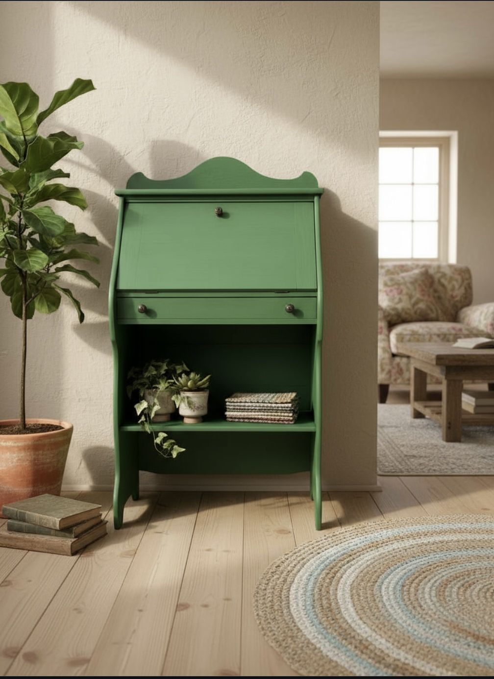 Antique Wooden Secretary Desk