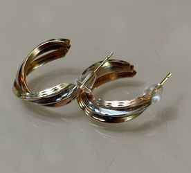14k gold earrings.