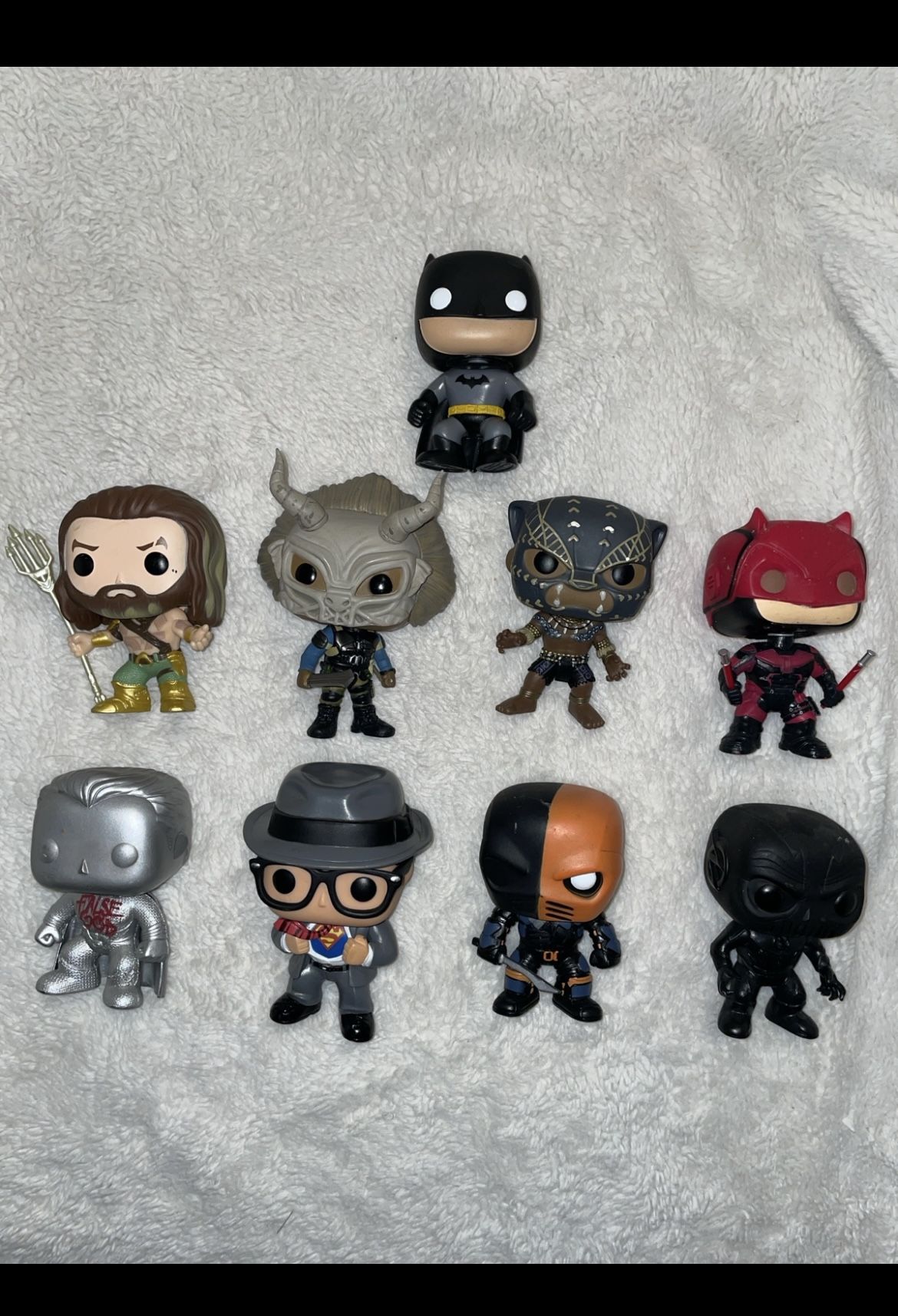 9 Funko Pop! DC & Marvel Heroes & Villains Bundle Lot - Batman, Superman, BP!