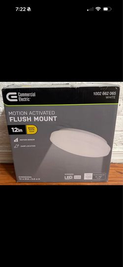 Commercial Electric 12 in. Motion Sensing LED Flush Mount Light in Bright White