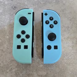 Nintendo Switch Controller [Aquamarine Green + Baby Blue] - LED Lights - JoyCon Style - Lite - OLED - Pokemon - Kirby - Super Mario - Donkey Kong 