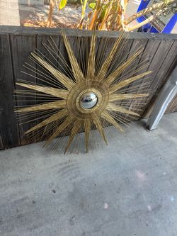 Gold Sunburst Wall Mirror