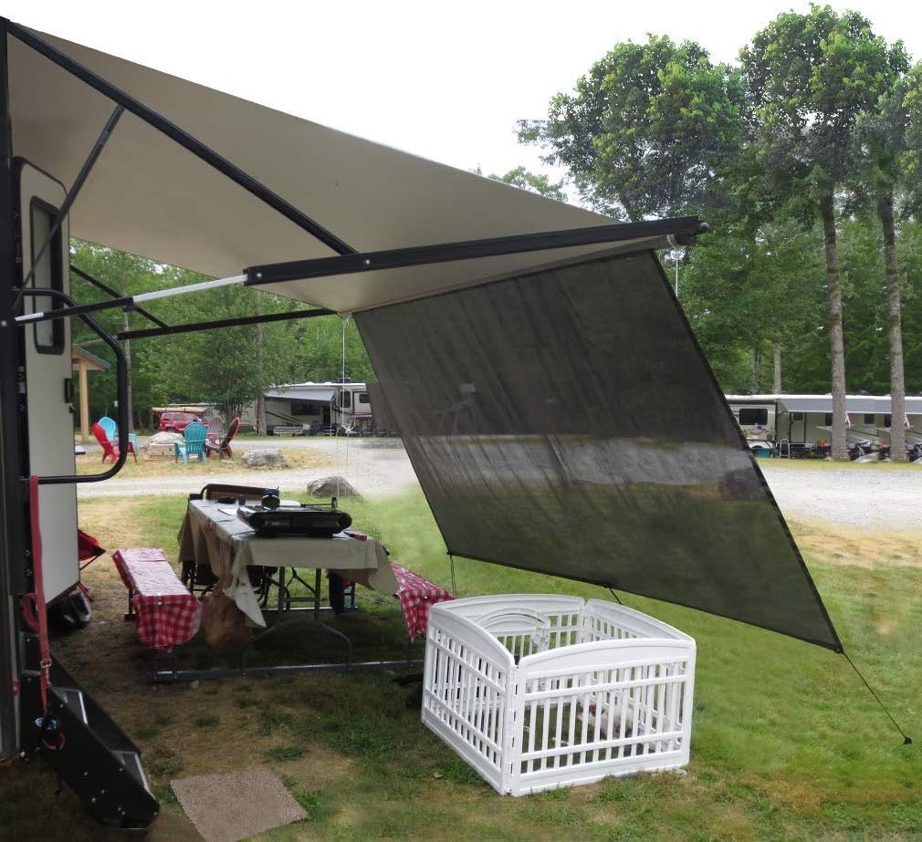 Sun Block Rv Tentproinc RV Awning Sun Shade Screen 10'X17'3'' (fit for 18' Awning ...