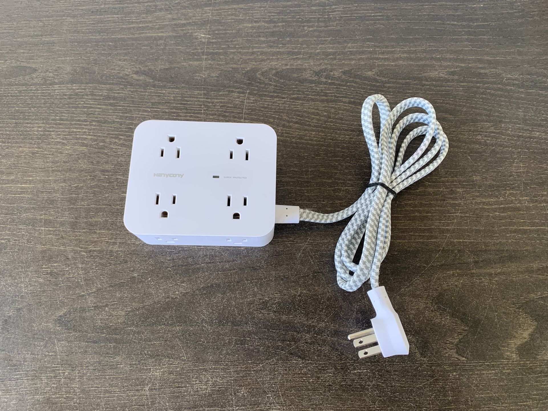 Surge Protector Power Strip, HANYCONY 8 Wide Outlets with 4 USB Charging Ports,