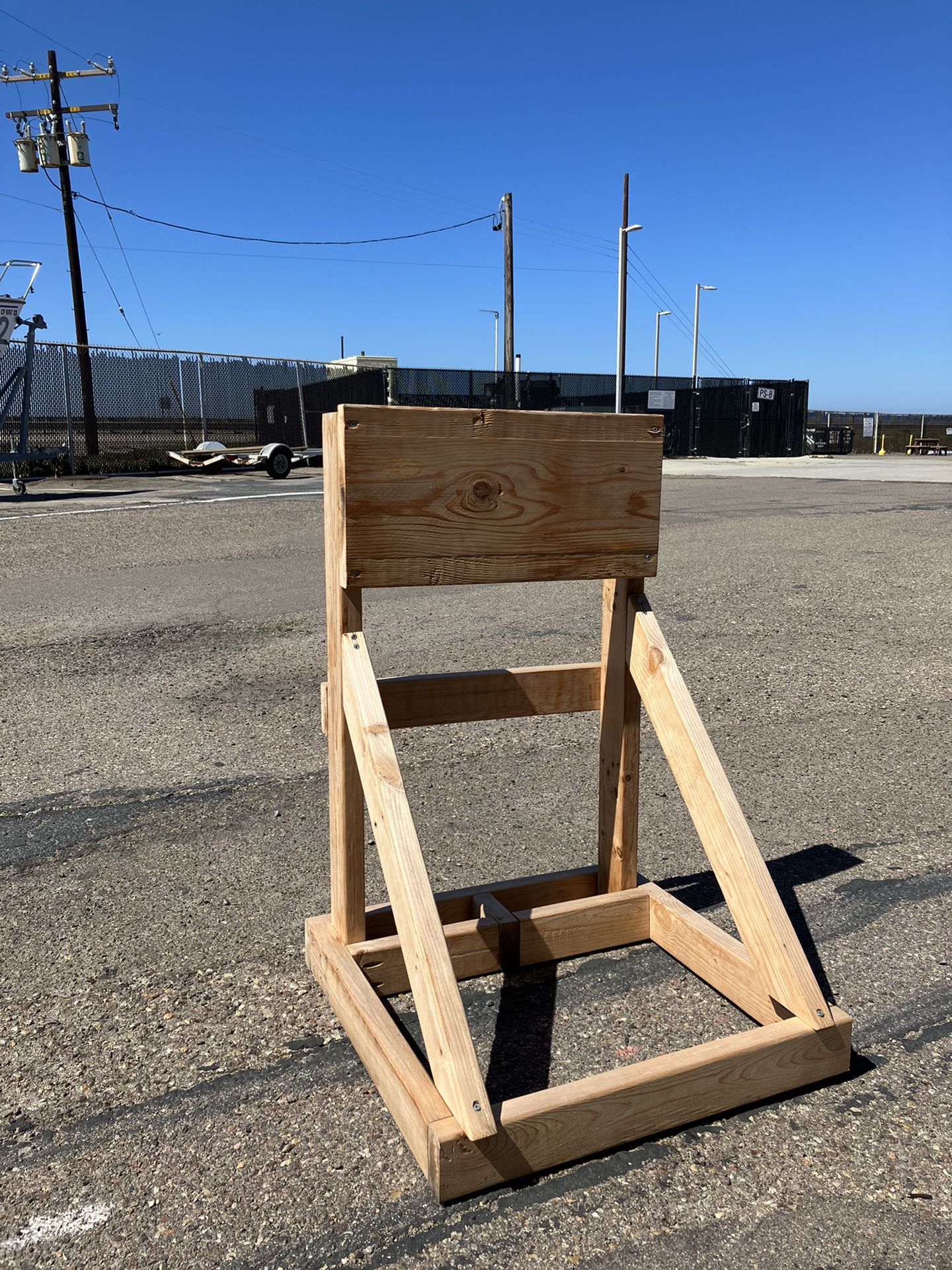 Wood Outboard Motor Stand