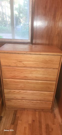 3 solid oak dressers