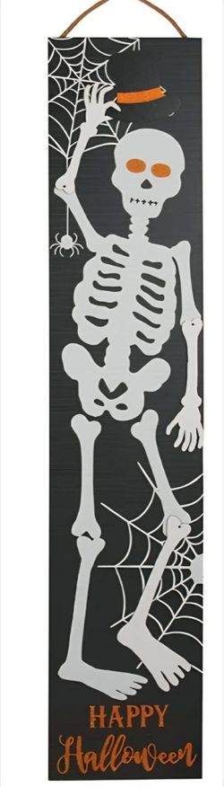 Happy Halloween Skeleton Porch Sign Décor,