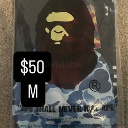 size medium and xl  bape shirts