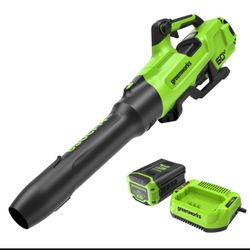 Greenworks 60V 630 CFM 170 MPH Leaf Blower with 2.5 Ah Battery & 3 Amp Charger 2429902